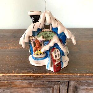 Blue Sky Clayworks "Jingle Bell Toy Repair Shop" Candle House by Heather Goldmin